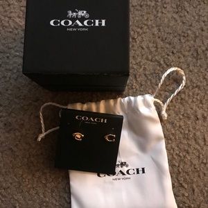 NEW COACH signature earrings